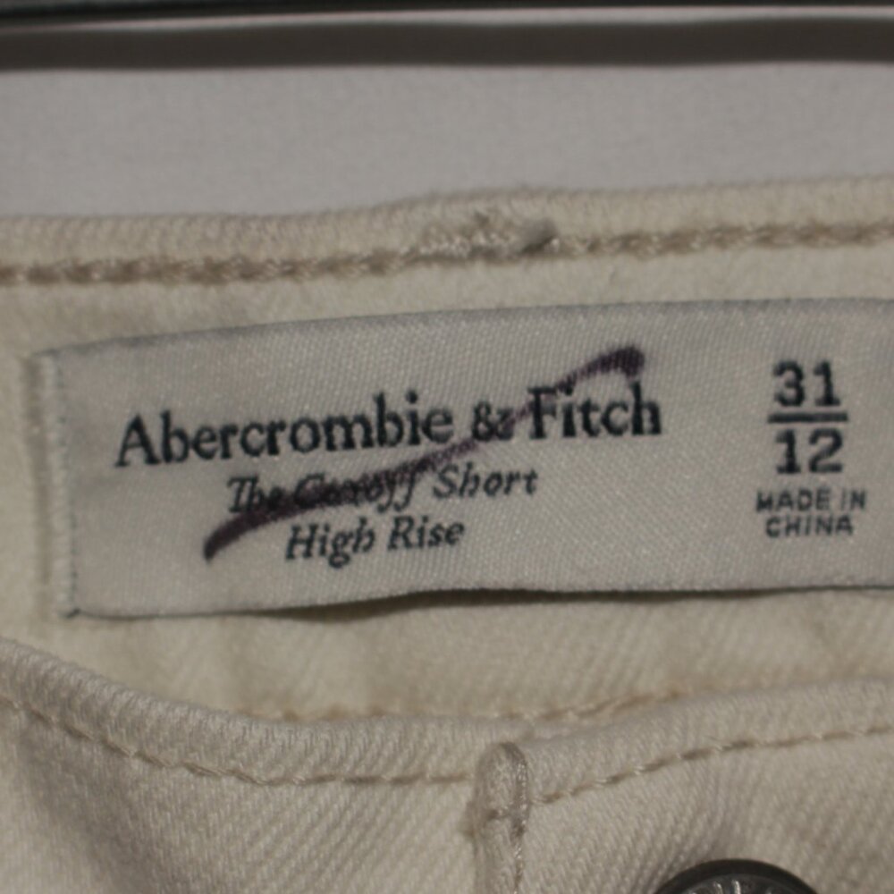 NWT Abercrombie & Fitch Curve Love Cutoff Denim Shorts Size 12/31 - Picture 7 of 9